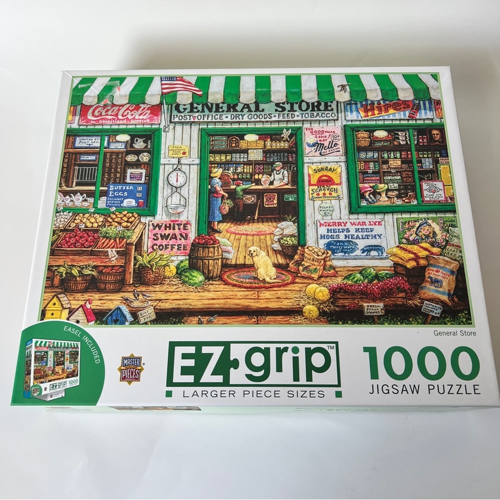 EZ Grip 1000 Piece Jigsaw Puzzle General Store Art Large Piece Size